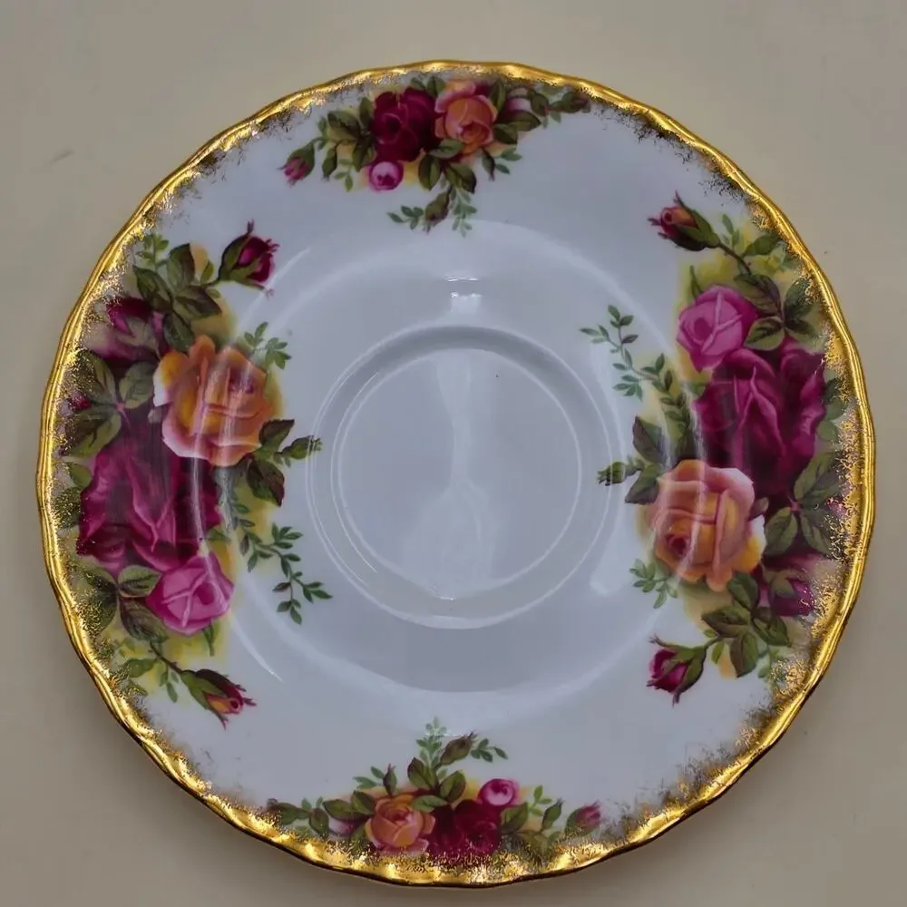 Royal Albert Old Country Roses Demitasse Cup & Saucer Set Espresso England Small